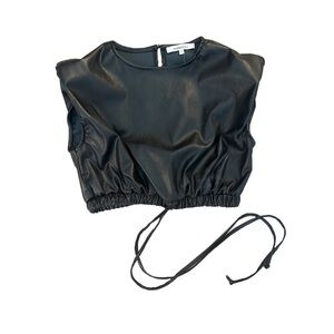 Faux Leather Crop Top